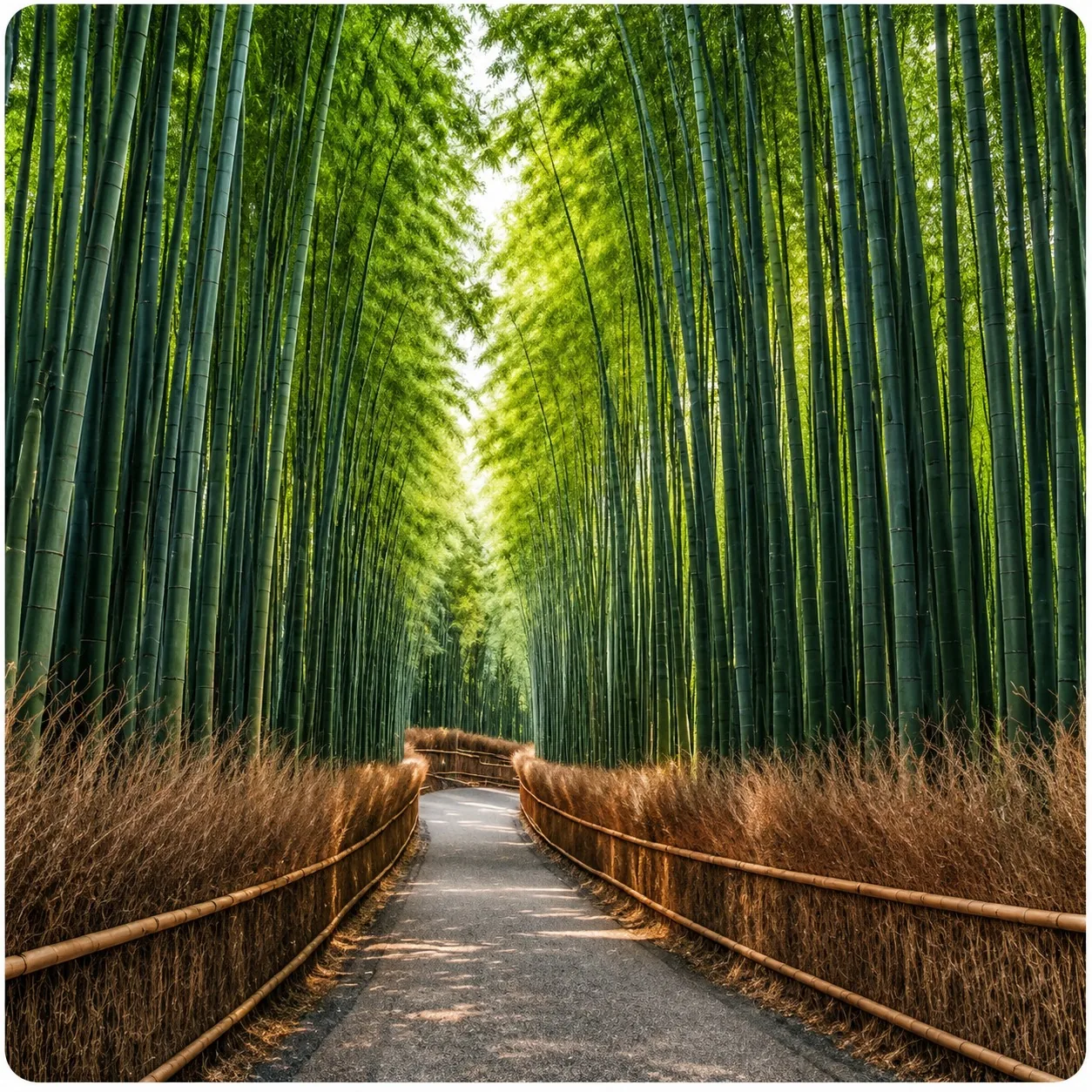 京都嵐山竹林與自然景觀意象
